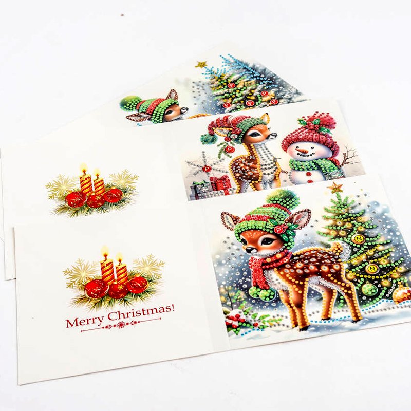 Greeting Card Christmas Six Piece Set Hot Sale Children's Greeting Card Diamond Painting Box Gift For Friends And Family