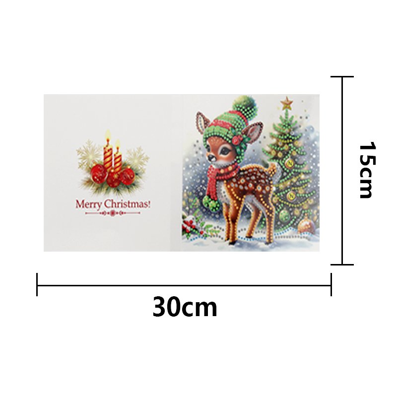 Greeting Card Christmas Six Piece Set Hot Sale Children's Greeting Card Diamond Painting Box Gift For Friends And Family