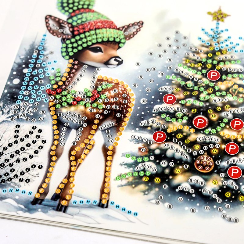Greeting Card Christmas Six Piece Set Hot Sale Children's Greeting Card Diamond Painting Box Gift For Friends And Family