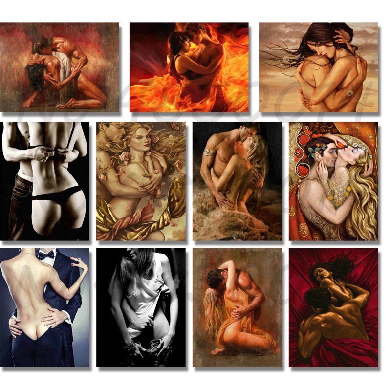 DIY Custom 30*40 Diamond Paintings Kits For Adults Full Drill Round Diamond Couple Body Art 5d diamond paintings