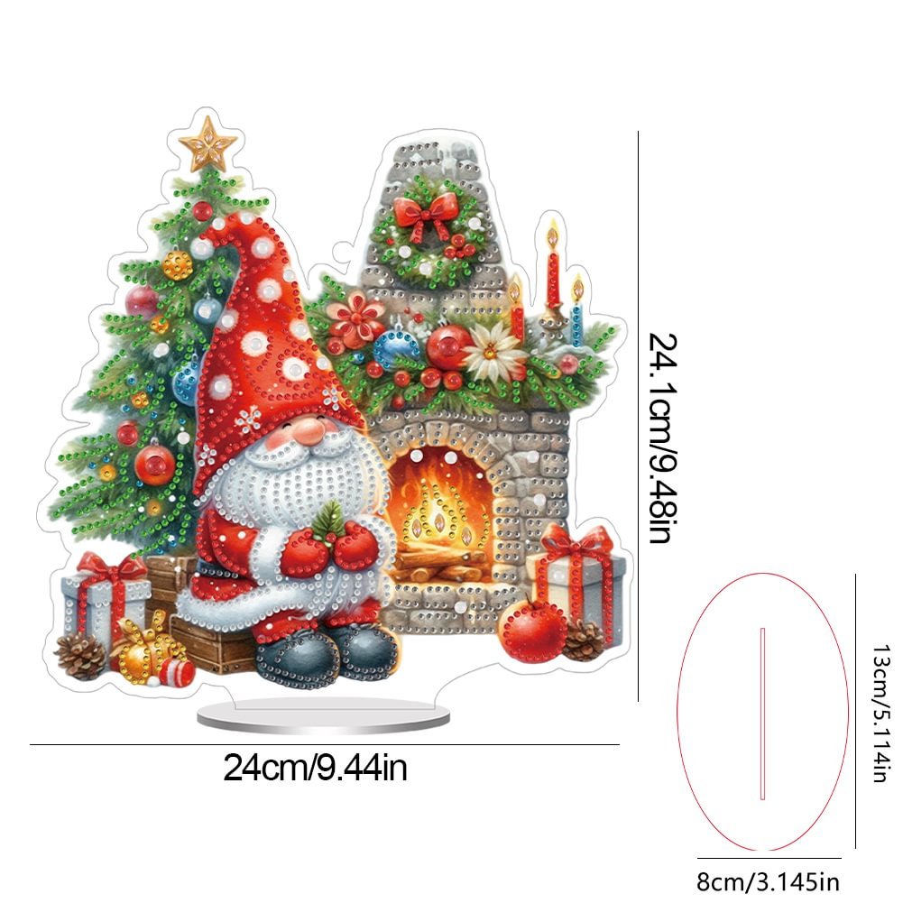 Wholesale DIY Santa Claus Special Shaped Diamond Painting Desk Ornament 5D Acrylic Drill Irregular Diamond Painting Desk Decor