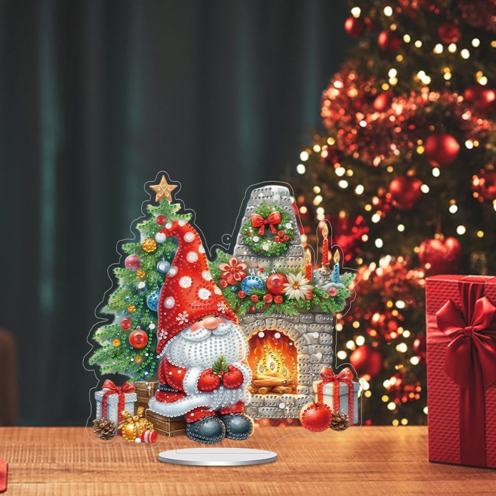 Wholesale DIY Santa Claus Special Shaped Diamond Painting Desk Ornament 5D Acrylic Drill Irregular Diamond Painting Desk Decor