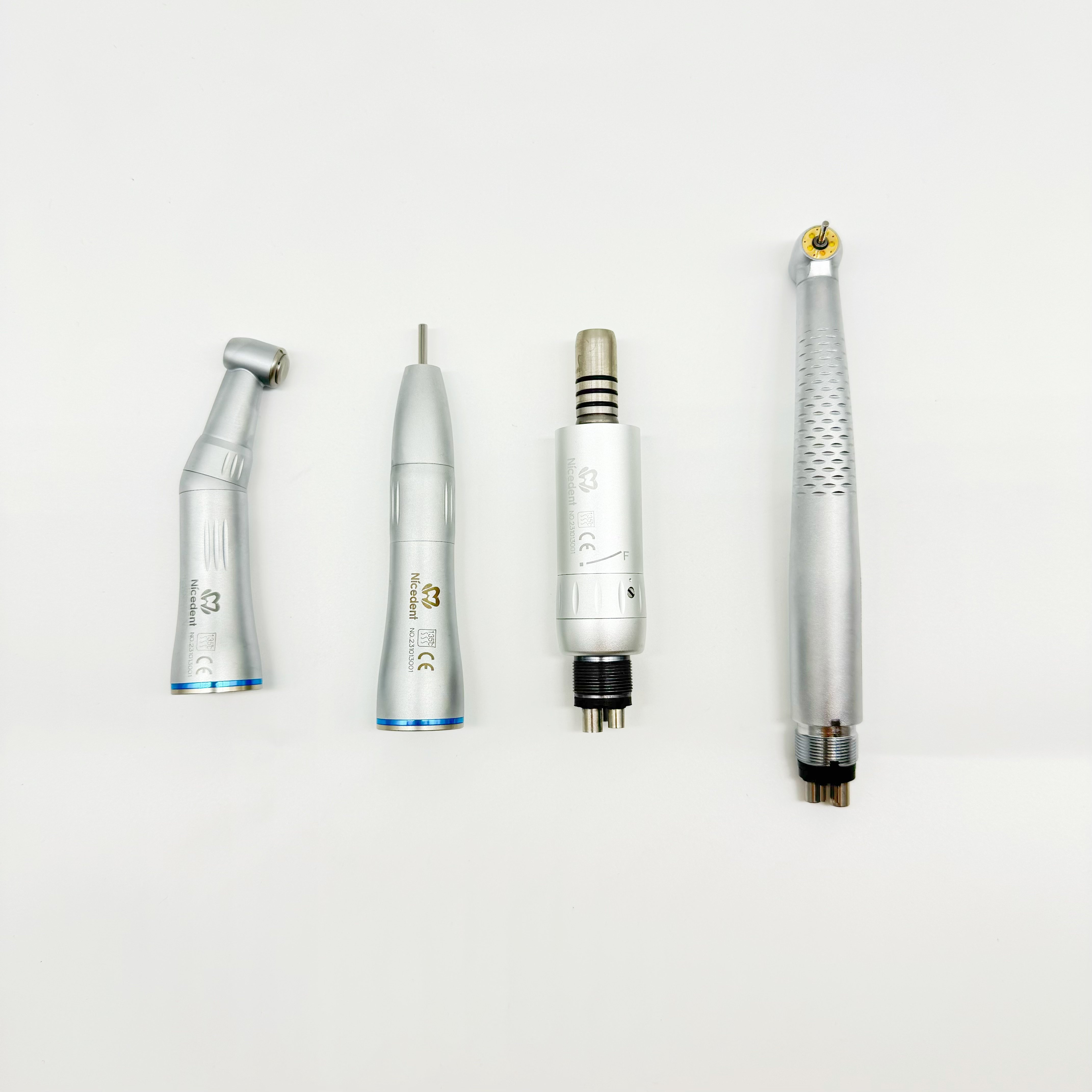 Dental LED Turbine Handpiece Include Inner Spray Low Speed Handpiece kit Contra Angle Air motor