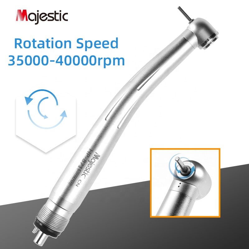 Push Button Single Spray High Speed Air Turbine Dental Handpiece For Dental Equipment