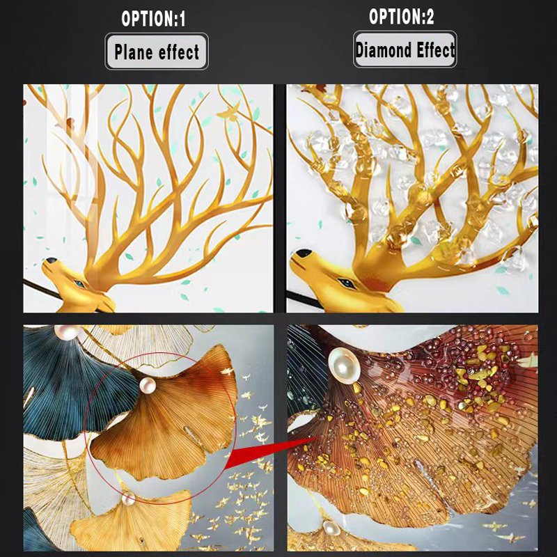 Custom double Color Goldfish 5D Crystal Porcelain Painting Living Room home Decoration Diamond Painting