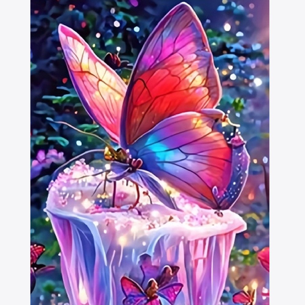 1PC 30*40cm 5D Diamond Embroidery Full Diamond Art Craft Wall Decoration Beginner Gift-DIY Butterfly Animal