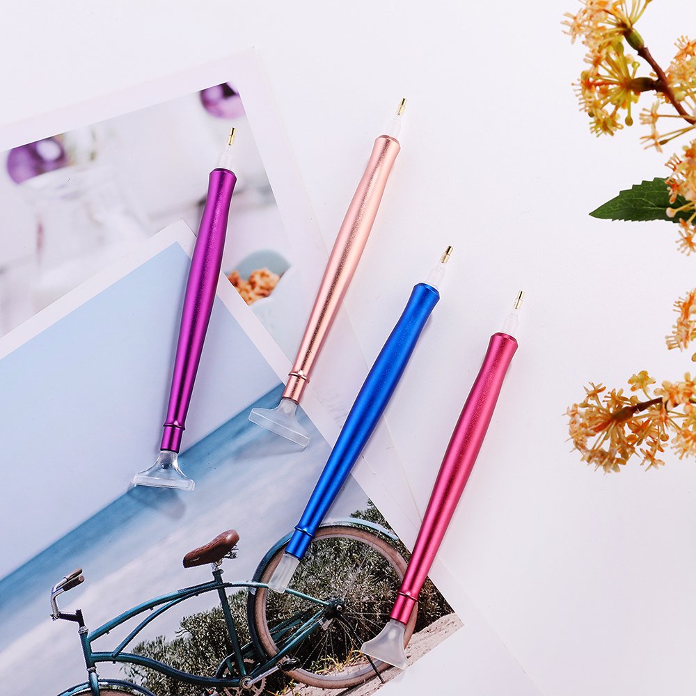 5d Round Square Diamond Painting Tools Alloy Point Drill Pen Art Cross Stitch Diamond Embroidery Crafts Diy Accessories Pen