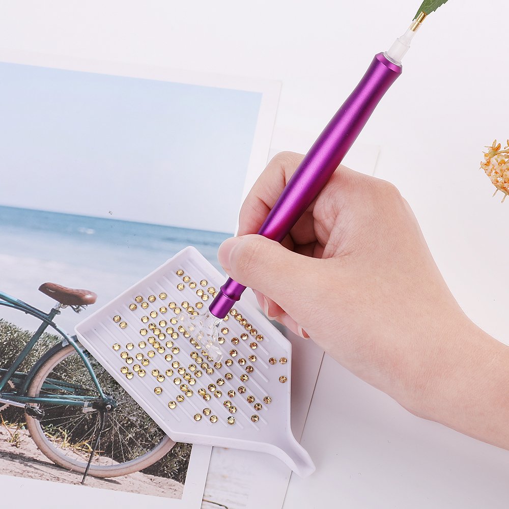 5d Round Square Diamond Painting Tools Alloy Point Drill Pen Art Cross Stitch Diamond Embroidery Crafts Diy Accessories Pen