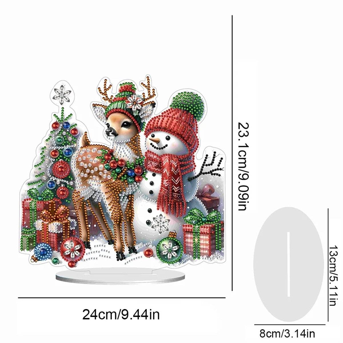 Hot selling DIY acrylic diamond painting ornament snowman creative diamond sticker for children