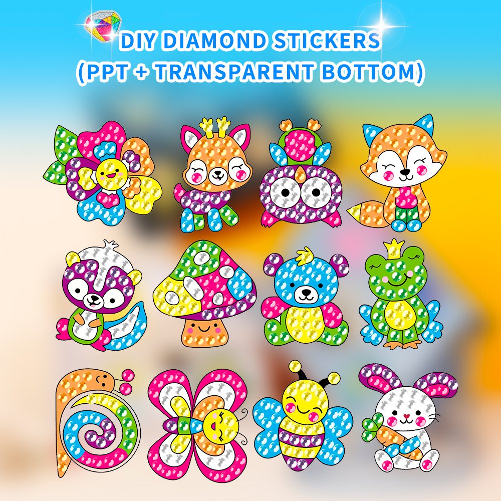 Hot Selling Art Crafts Animal Children 5D Diy Diamond Painting Stickers Kits for Kids