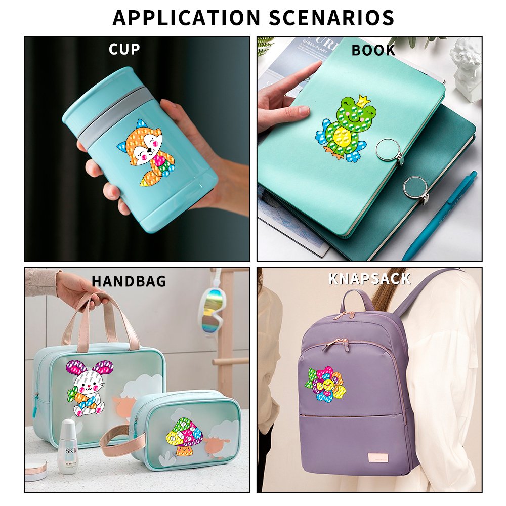 Hot Selling Art Crafts Animal Children 5D Diy Diamond Painting Stickers Kits for Kids