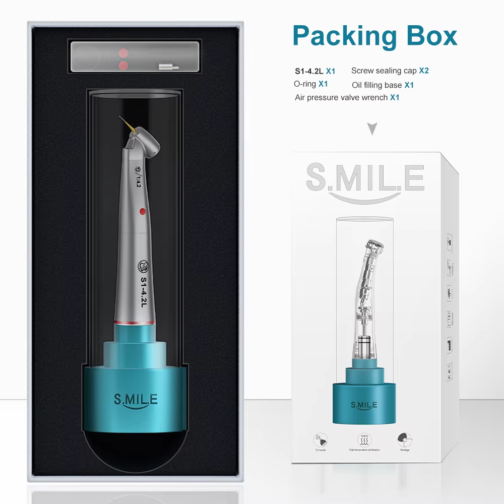 1:4.2 increasing contra angle 45 degree dental surgical high speed handpiece 2-style water spray prices of dentist equipment