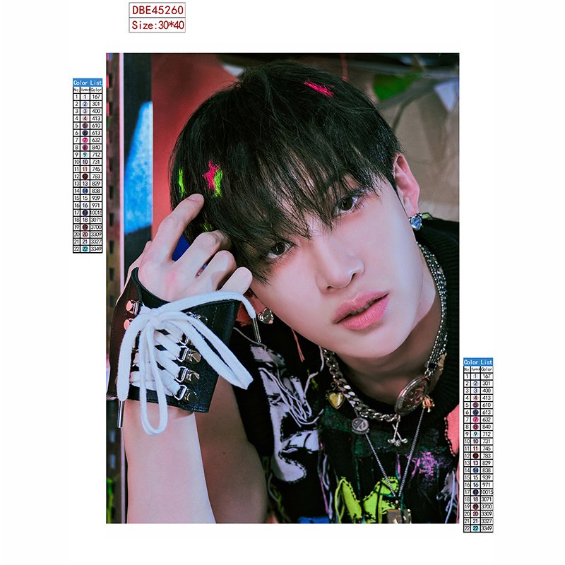 KPOP Photo 5D Diamond Painting Felix Changbin Bangchan LeeKnow Han Hyunjin I_N Seungmin 5D Diamond Painting Home Decoration