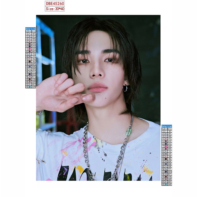 KPOP Photo 5D Diamond Painting Felix Changbin Bangchan LeeKnow Han Hyunjin I_N Seungmin 5D Diamond Painting Home Decoration