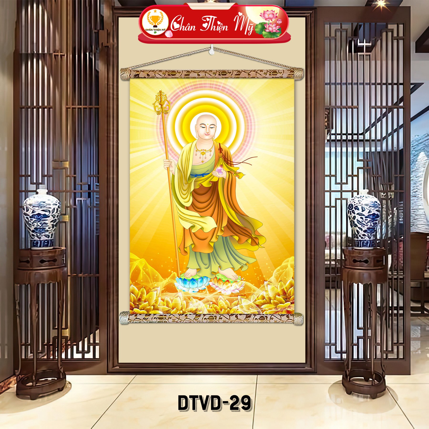 Wall art images printed image of Buddha Ksitigarbha in high definition Decoration for the house