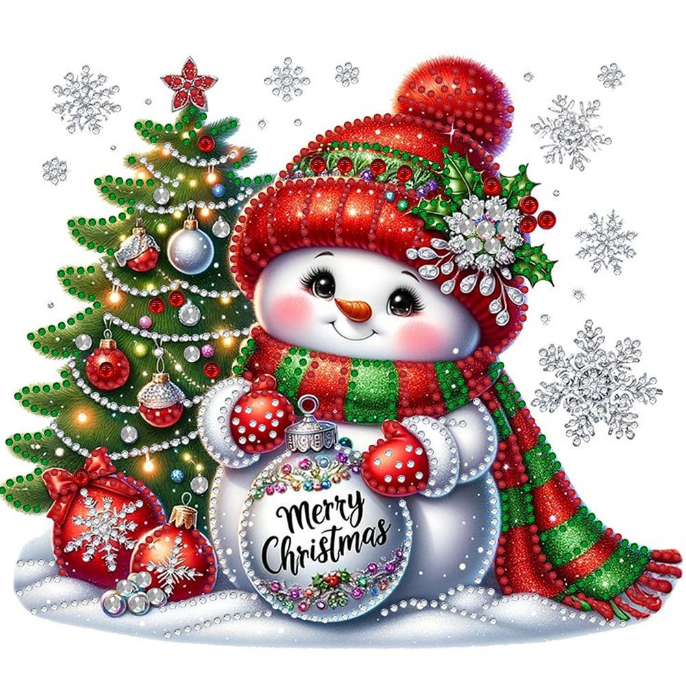 Custom DIY Christmas Diamond Paintings Special Shape Drill Acrylic Snowman Irregular Diamond Painting Home Decor