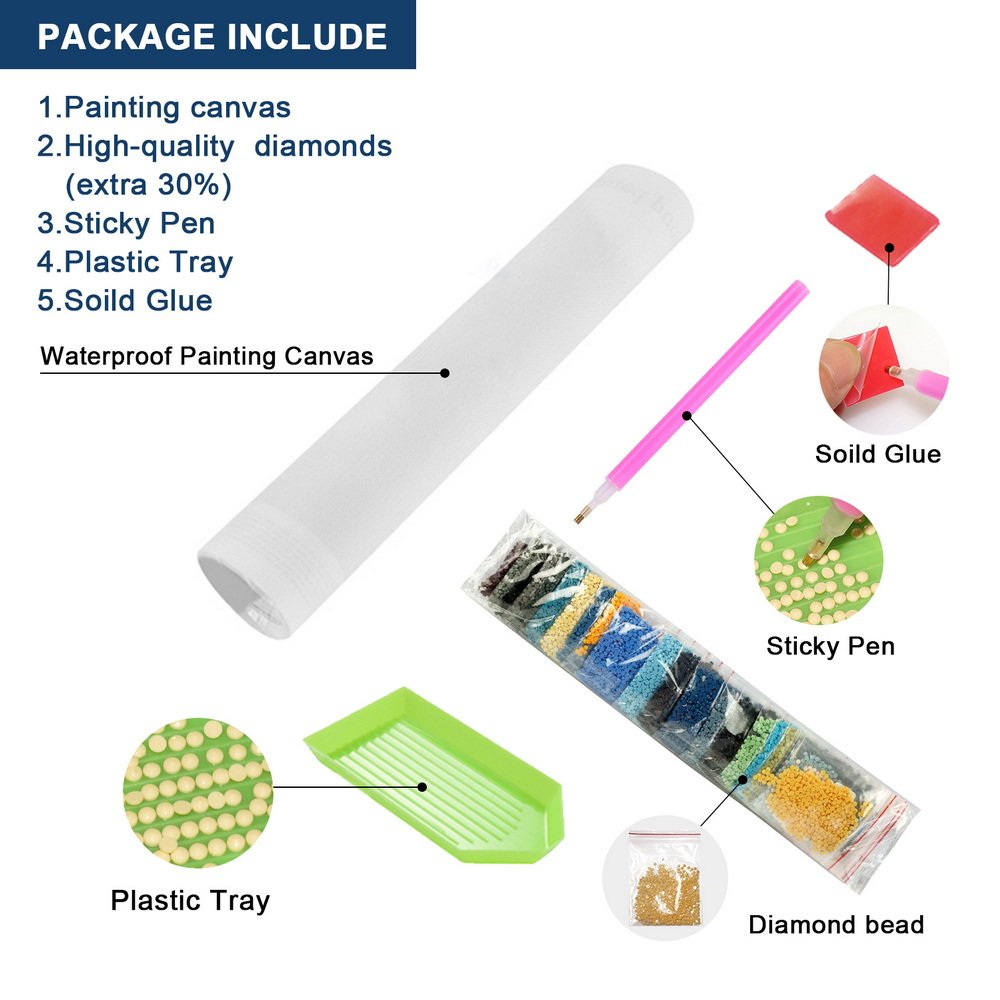 Pictures Custom Design Wholesale 5D Diy Resin Diamond Painting Kits Full Drill Premium Diamond Dot Painting Art Set
