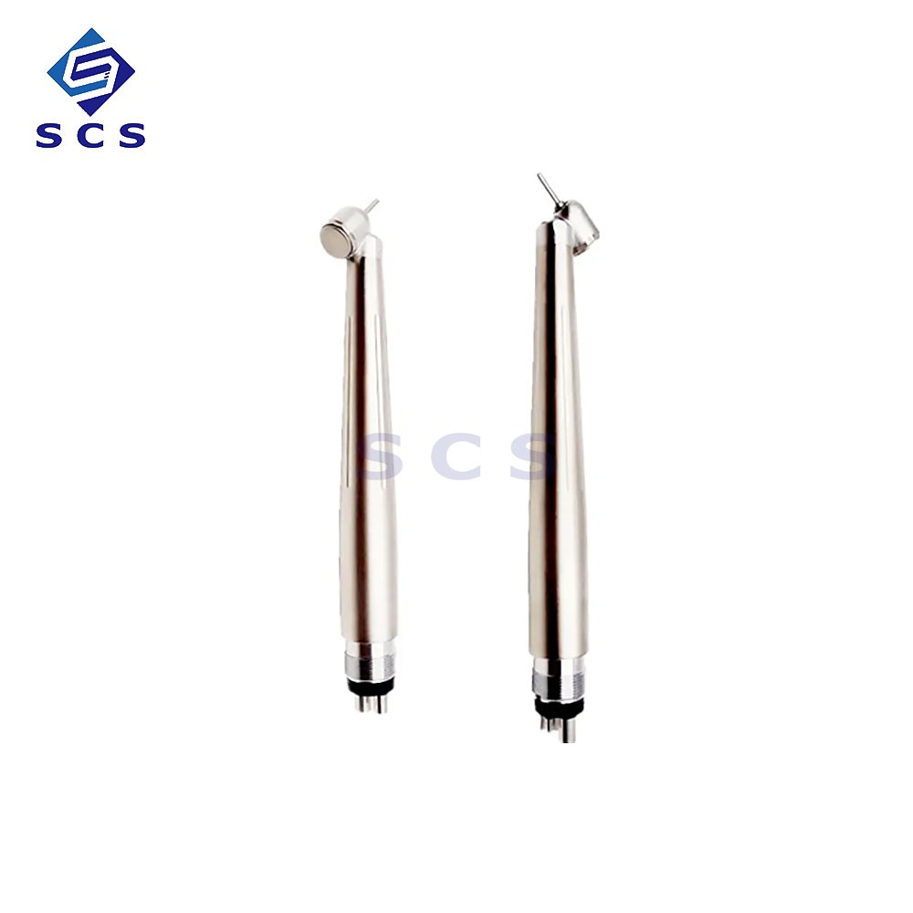 Chinese Wholesale Push Button 45 Degree Tooth Extraction Turbine Dental High Speed Handpiece