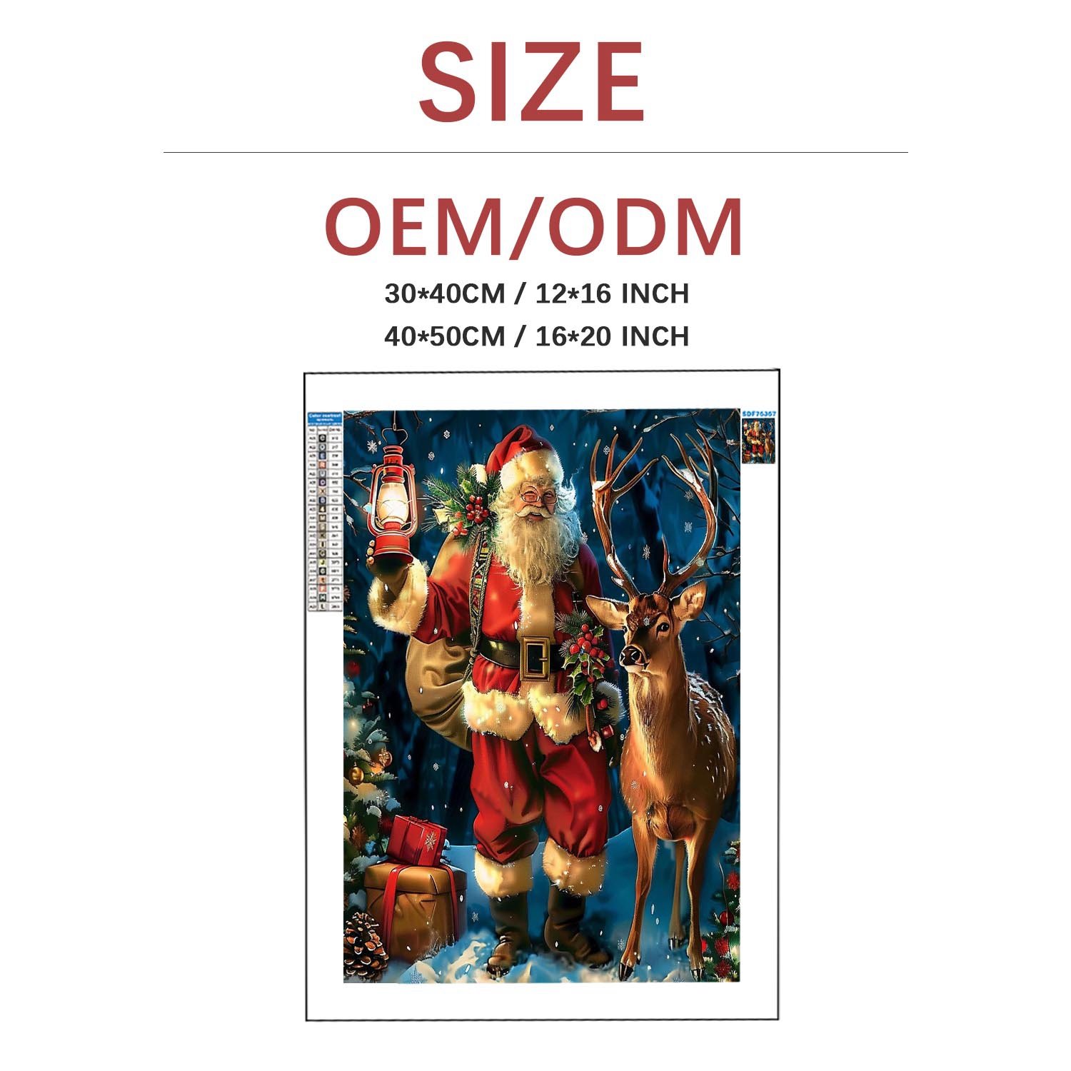 Christmas Series Santa And The Moose 5d Diamond Painting DIY Diamond Embroidery Mosaic Art Kit Full Round Diamond Decor Painting