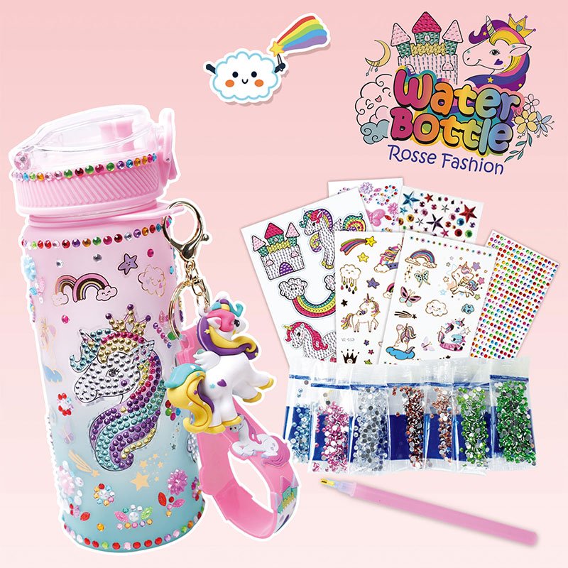 Creative Stickers Crafts Kits Toys Painting Decorate Your Own Water Bottle Kits Gem Girls DIY Diamond Crafts Arts