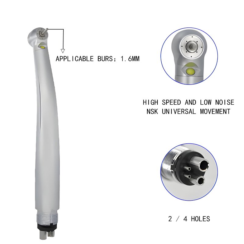 Dental handpiece high speed 4 holes 2 holes Air Turbine Self-iluminated LED Push Button Dental High Speed Handpiece