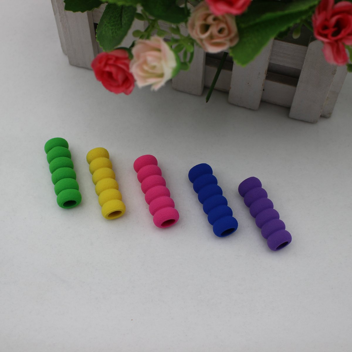 5 Pcs Rubber Sponge Pen Cover Diy Diamond Painting Tools Protect Hands Non-slip Pen Sleeve Diamond Embroidery Accessories