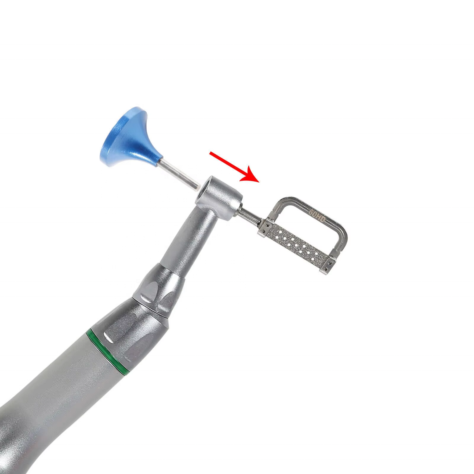 Dental 4:1 Reciprocating Interproximal Strip Against Contra Angle Handpiece Orthodontic Treatment Enamel Gauge Measure Tooth Gap