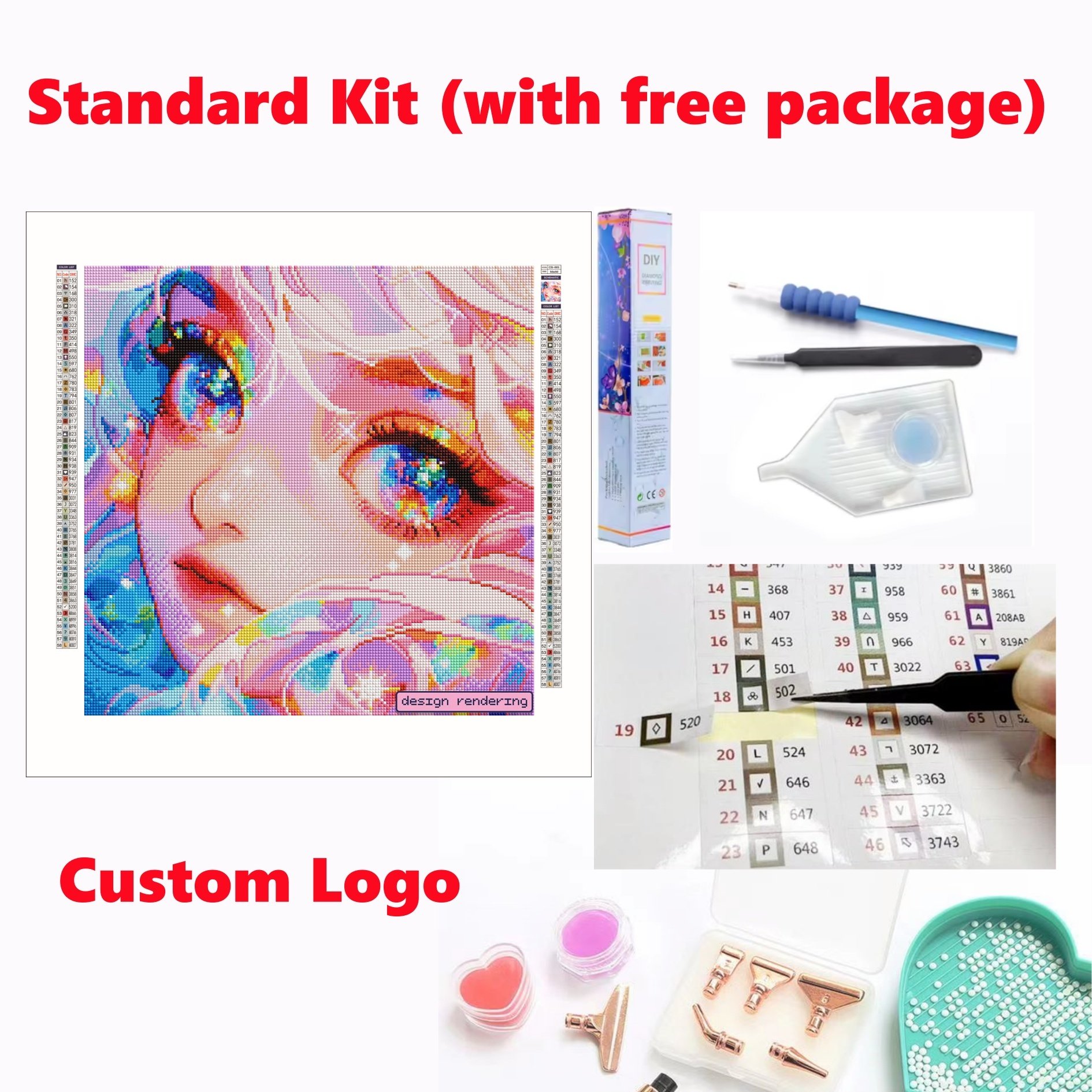 G-88 Shining Girl Custom Mosaic Diamond Art Girl's Room Wall Decor Portrait Paint DIY 5d Canvas Home Decor Diamond Painting