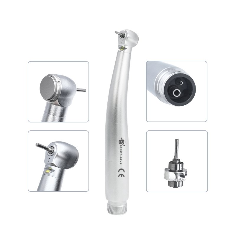 Single Water Spray Dental Handpiece High Speed Dental Turbine Led E-generator Push Button Surgical Handpiece