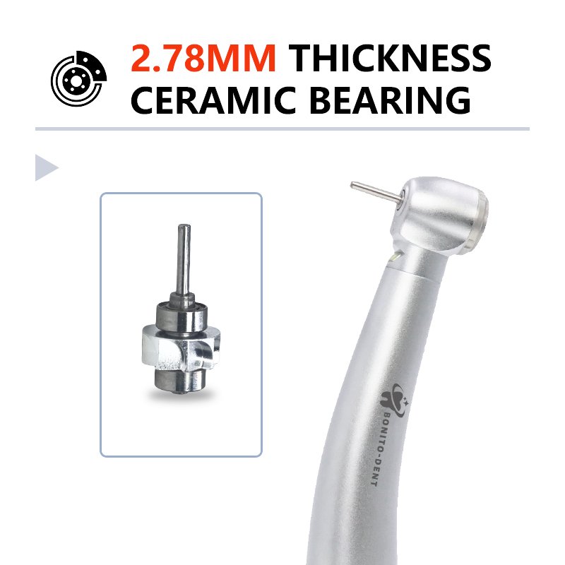 Single Water Spray Dental Handpiece High Speed Dental Turbine Led E-generator Push Button Surgical Handpiece