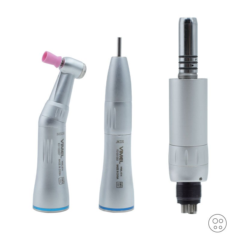 Dental 5 LED E-generator With Inner Spray Low Speed Turbine Teaching Handpiece Kit Student Set Teeth Polishing Tool