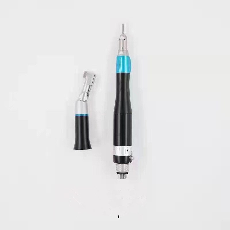 China Factory supplies air turbine contra angle handpieces in blue or colorful, with a 2/4 hole motor