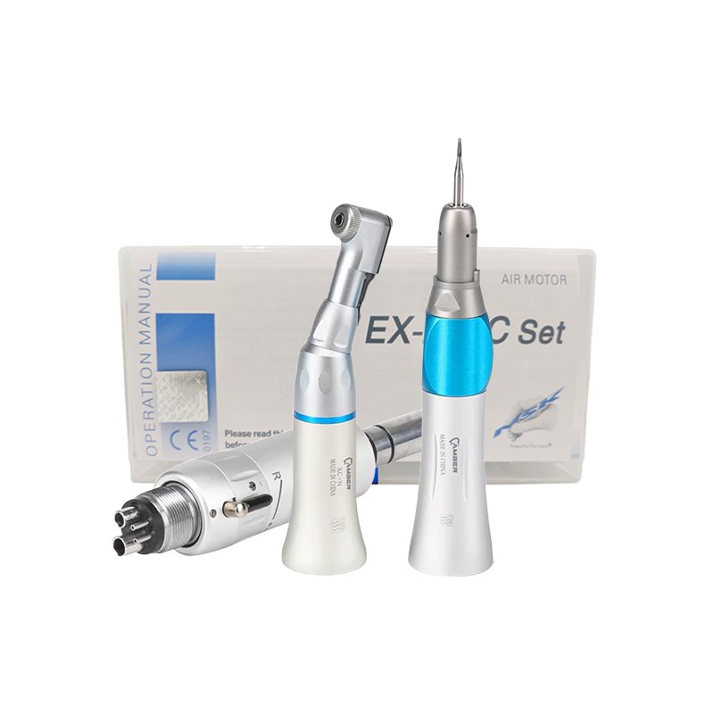 N-S-K Style Ex-203 Dental Handpiece Set Dental Push button Low Speed air Turbine contra angle Handpiece Kit for clinic