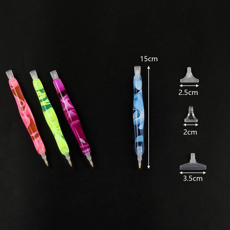 New Trend Diamond Painting Tool Resin Pen Diamond Embroidery Diy Accessory Pen With 5 Replaceable Pen Heads Kit