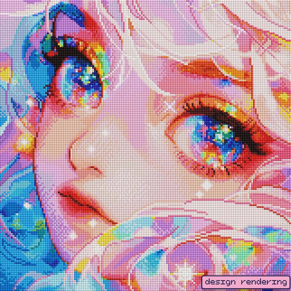 R-DP011 Starlit Girl Canvas Art Paintings Diamond Mosaic DIY Diamond Painting Kit With AB Drill