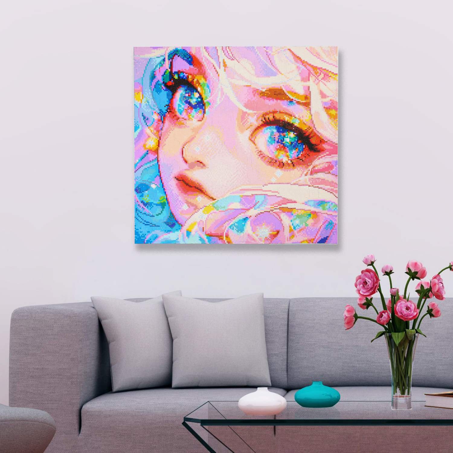 R-DP011 Starlit Girl Canvas Art Paintings Diamond Mosaic DIY Diamond Painting Kit With AB Drill