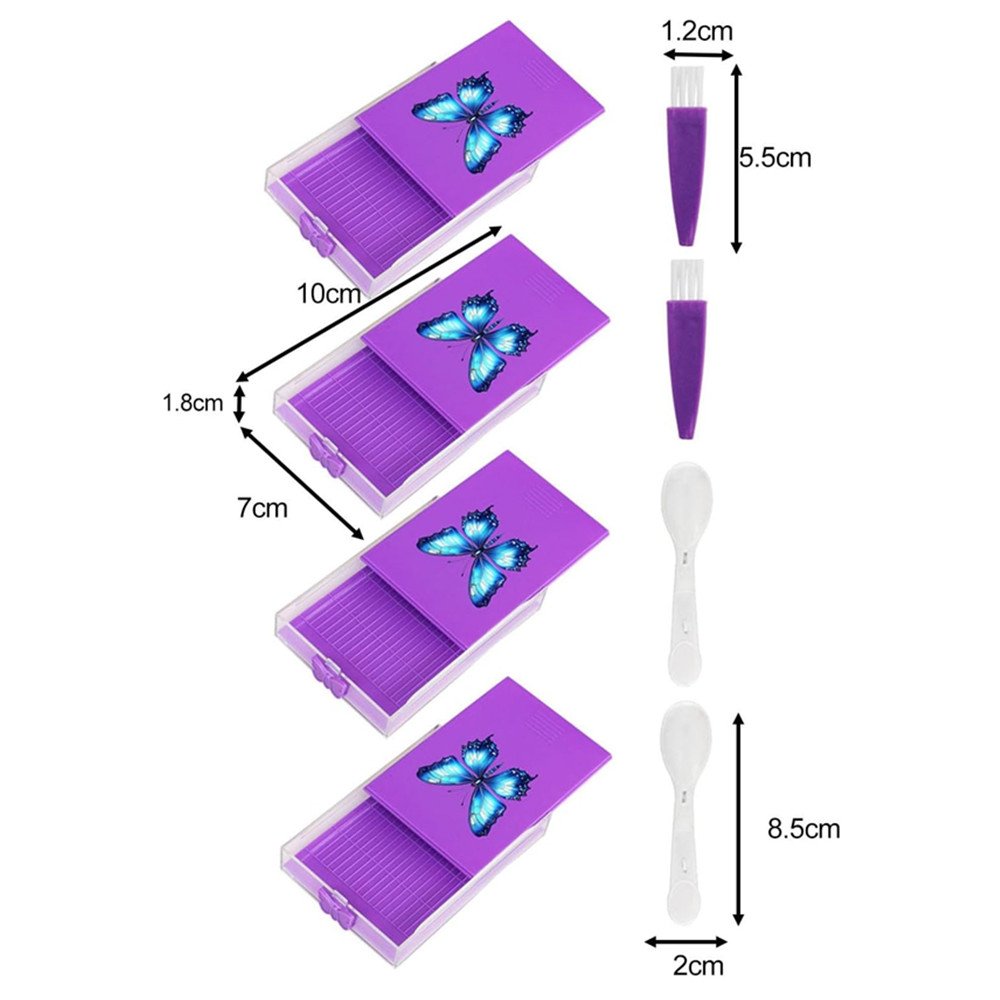 R-Tray 4pcs Rhinestone Storage Drawer Organizer Beads Sorting Plate DIY Diamond Painting Accessories Tray