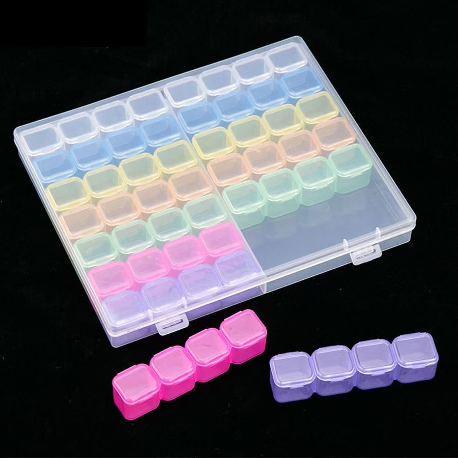 R-SN04/11 28/56 Gird Jewelry Container Nail Drill Organizer Diamond Painting Accessories Beads Storage Box