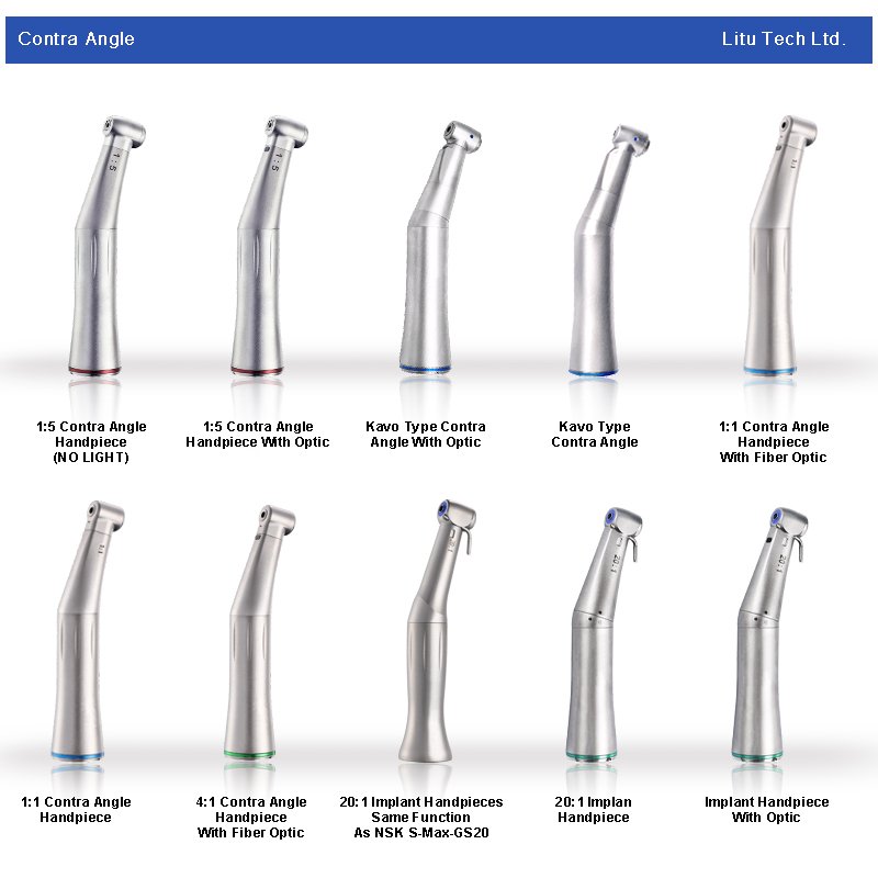 Foshan Spray Cleaner Dental Handpiece CA121L Kavo Type Contra Angle With Optic Dental Surgical Handpiece