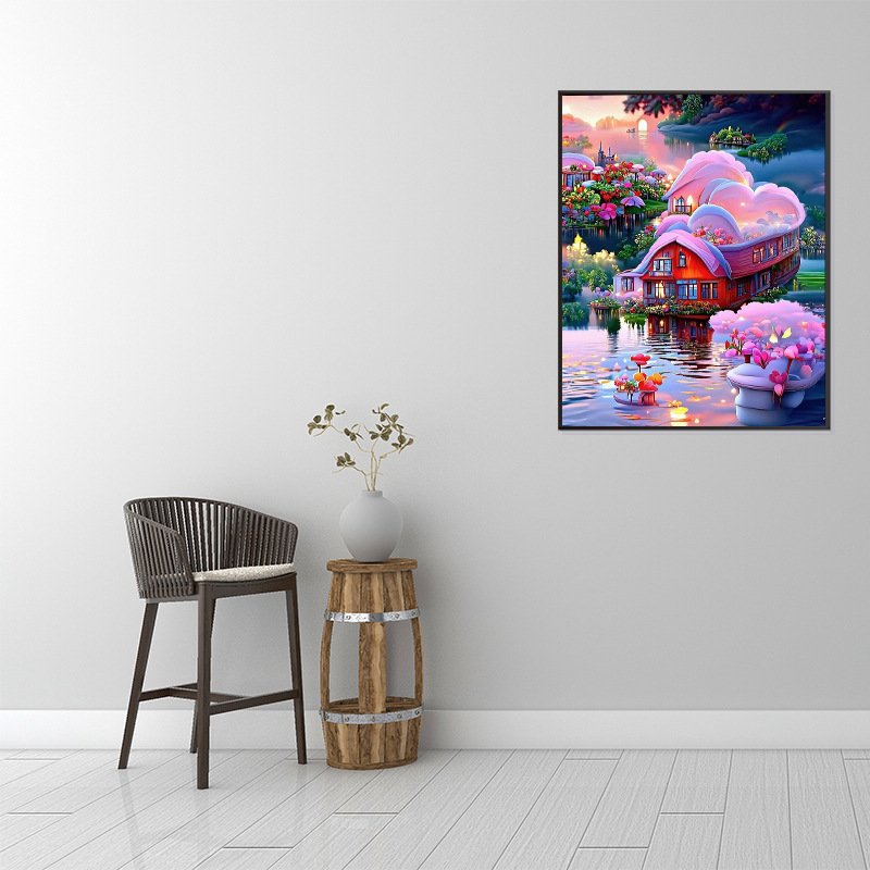 2023 Hot Selling Style Diy Wall Painting Canvas Fantasy Flowers 5d Diamond Paintings Kit on Canvas Home Decor D&D DIY Craft