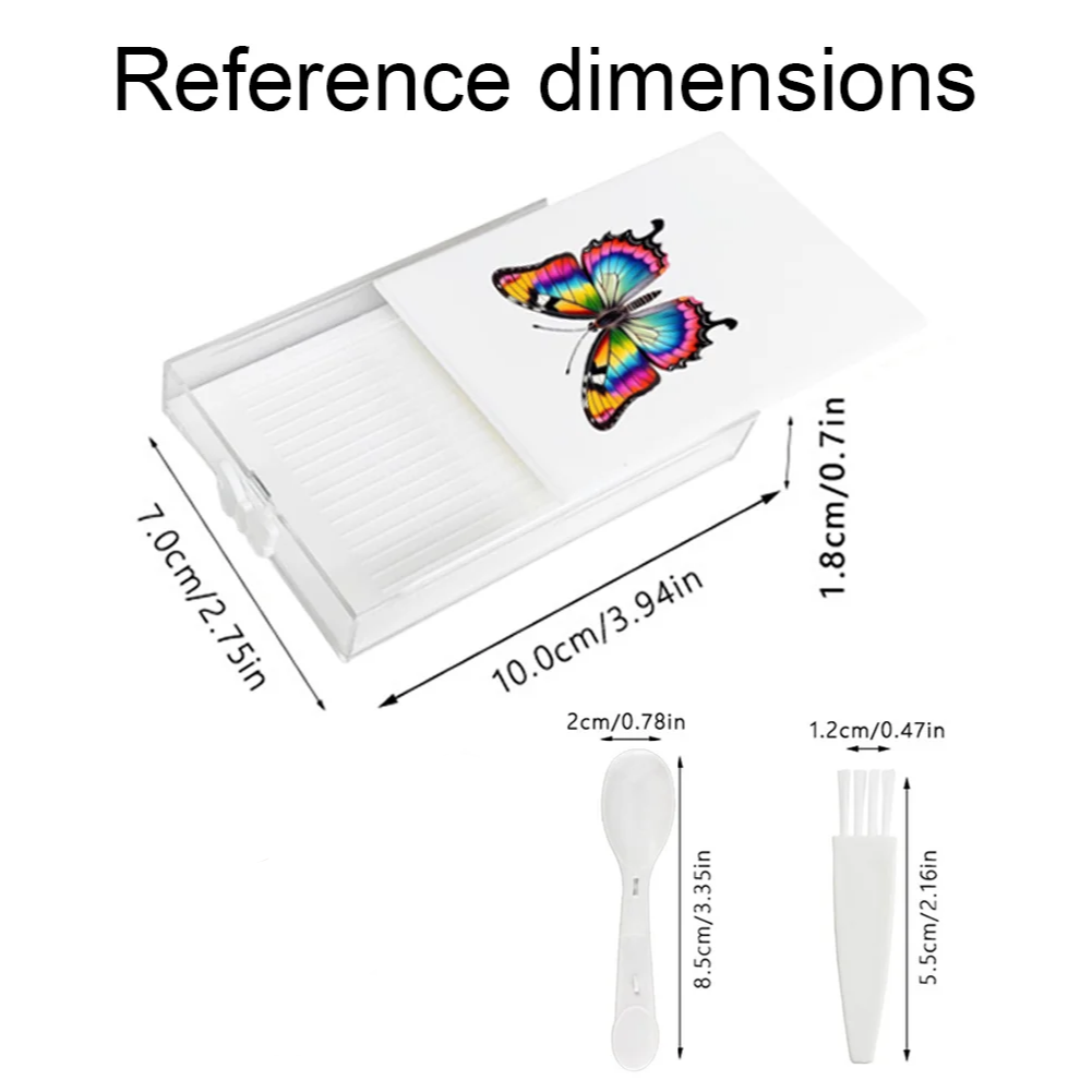 G-97 4-pics Butterfly Rhinestone Storage for DIY Craft Rhinestone Tray Diamond Painting Accessories Tray