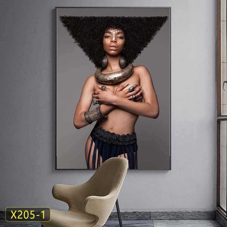 3d diamonds nordic paintings and wall arts hotel wall design bedroom decor home decorations sex black women light nude painting