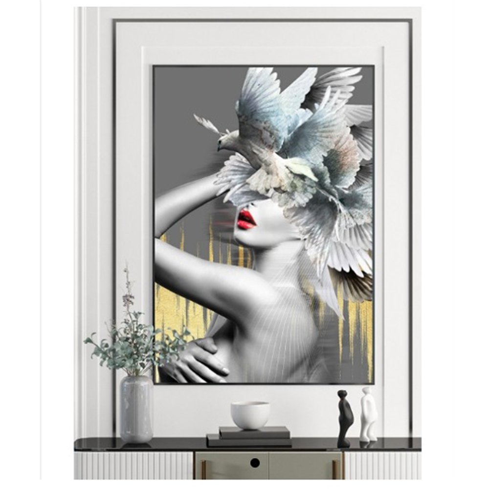 3d diamonds nordic paintings and wall arts hotel wall design bedroom decor home decorations sex black women light nude painting