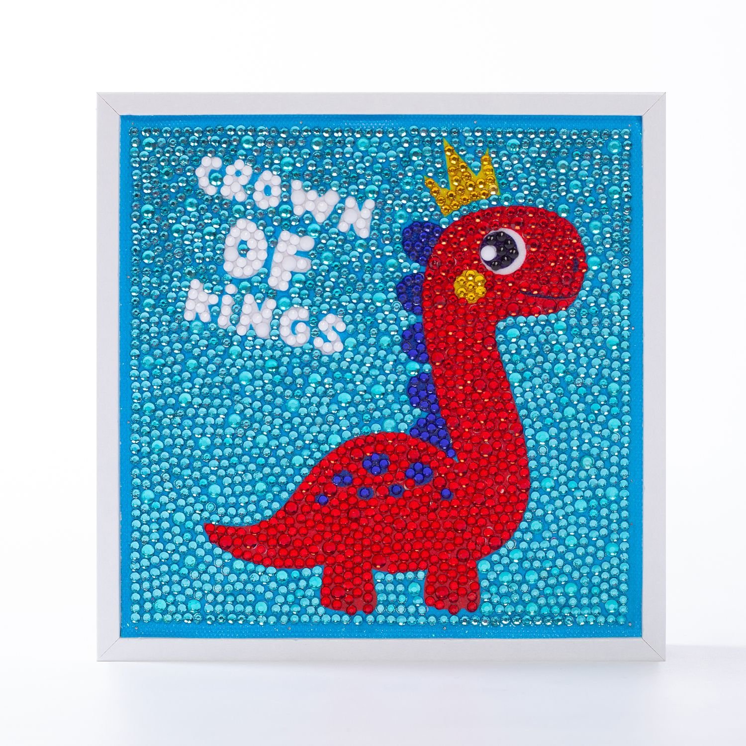 New Wall Art Canvas Painting Diamond Mosaic with Frame Kids Anime Dinosaur 5D Diamond Painting Kits