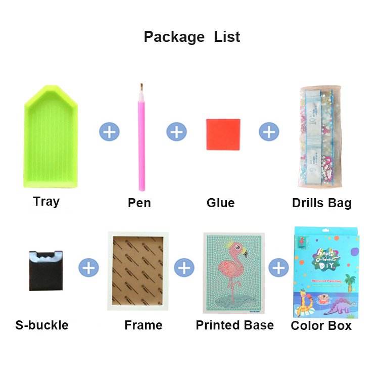 New Wall Art Canvas Painting Diamond Mosaic with Frame Kids Anime Dinosaur 5D Diamond Painting Kits