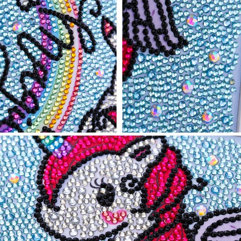 Arts and crafts mini white frame DIY diamond painting unicorn educational toy full drill diamond painting kids with frame