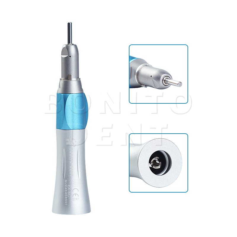 External Water Spray Dental Low Speed Handpiece Kit Wrench Type Contra Angle Polishing Handpiece Dental Turbine E-type Air Motor