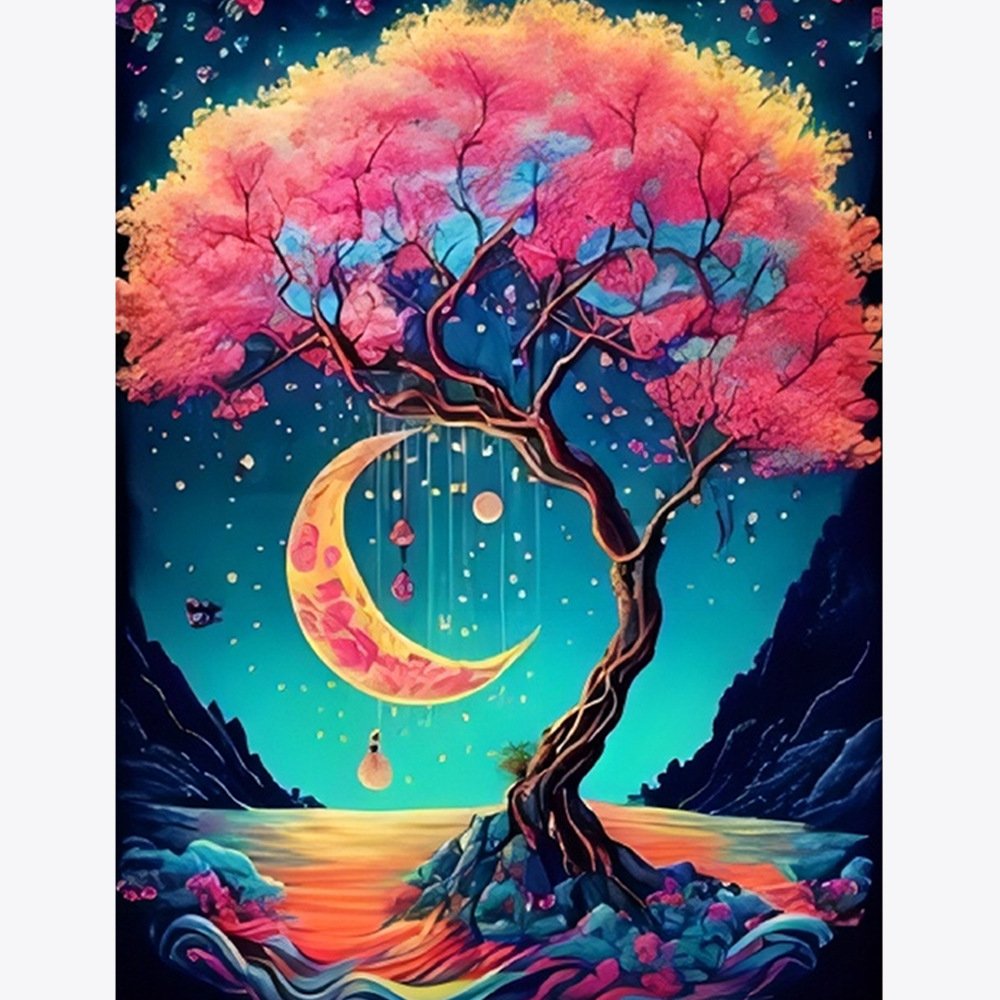 Moon Night Fantastic Diamond Painting Kits Rough Diamond Pictures Custom Wall Decorations