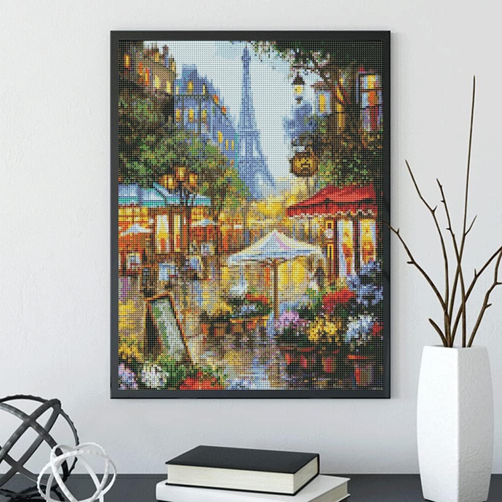 Hot selling romantic retro diamond paintings handmade diamond inlaid exquisite flower shop diamond paintings and wall arts