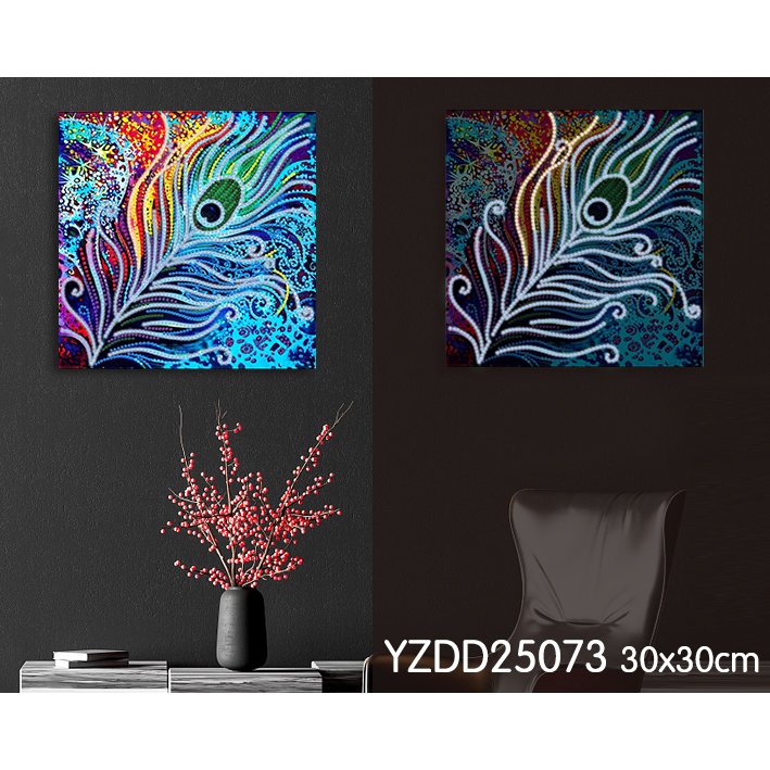 New Arrival Round Drill 5d Diy Luminous Diamond Painting Floral Skeleton Head Wall Decor Diamond Embroidery Kit